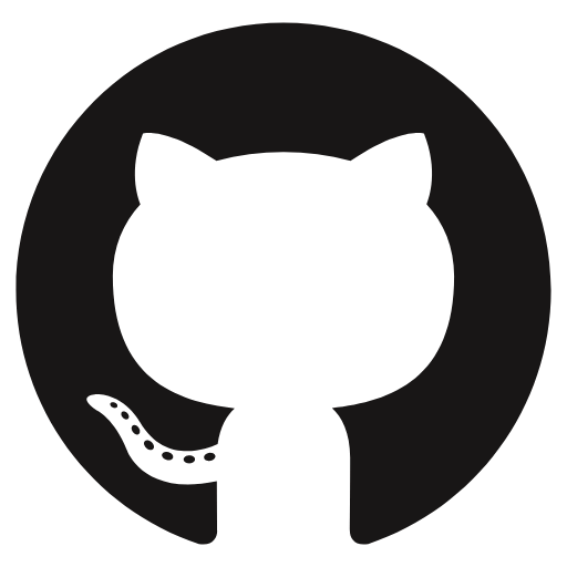 GitHub logo: the black Octocat silhouette inside a circular mark