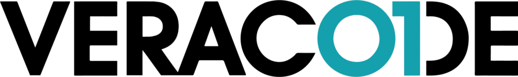 Veracode logo (brand wordmark) in black letters with teal 'O'