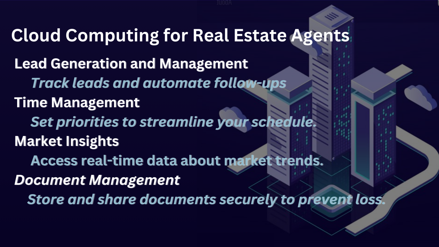 Cloud Computing in Real Estate Sectors: Solution Insights