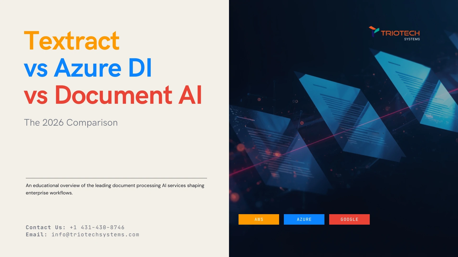 Textract vs Azure Document Intelligence vs Document AI